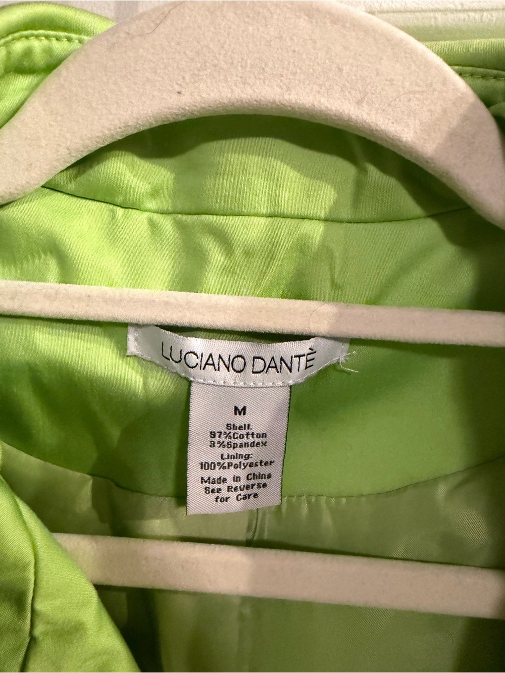 Women’s Lime Green Double-Breasted Trench Coat - Picture 3 of 4
